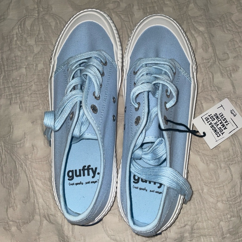 GUFFY Canvas Shoes Women’s sz 9 Baby Blue NWT Guffy Shoes
